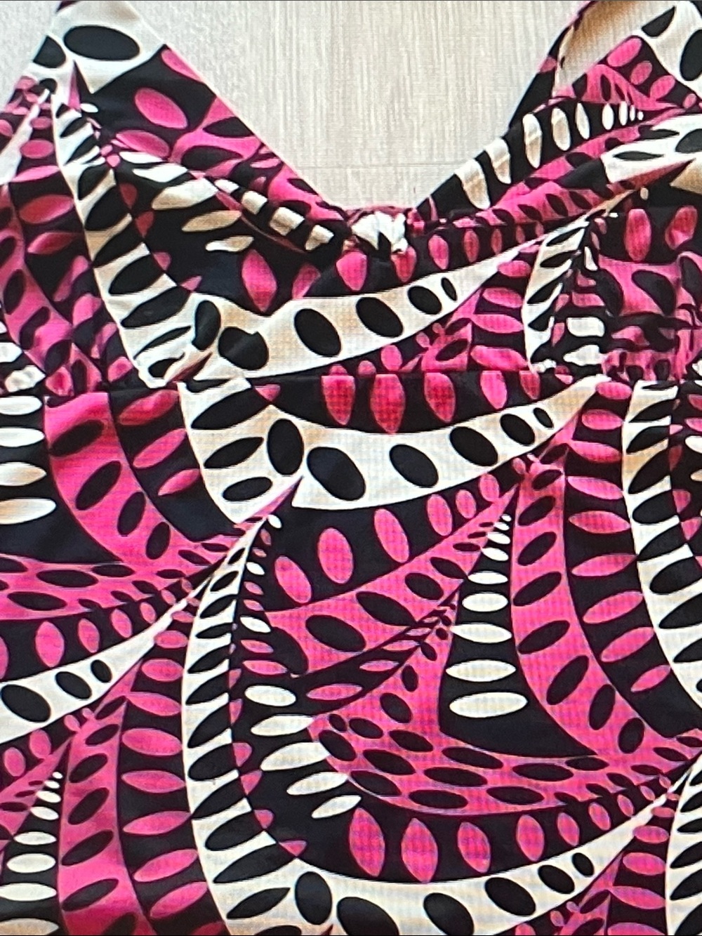 INC International Concepts Pink Black White Printed Tank Top